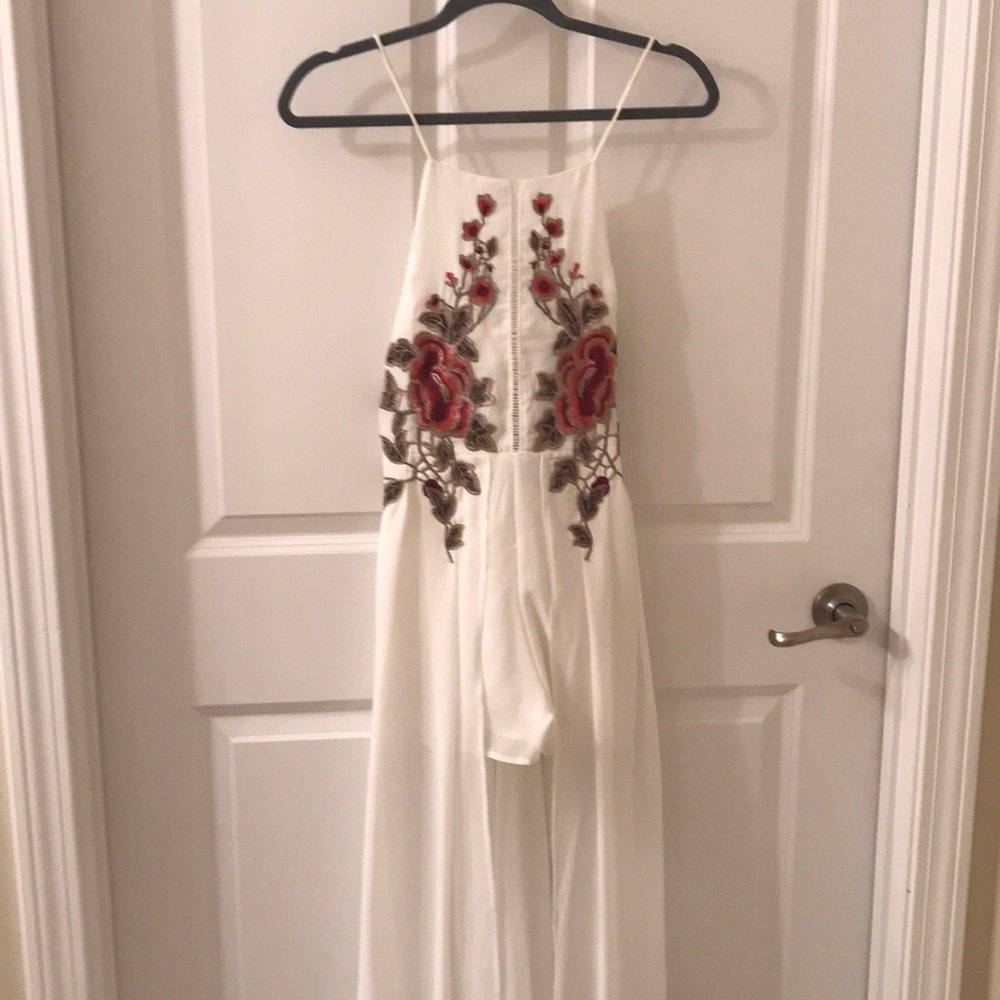 White romper with Max dress fabric
